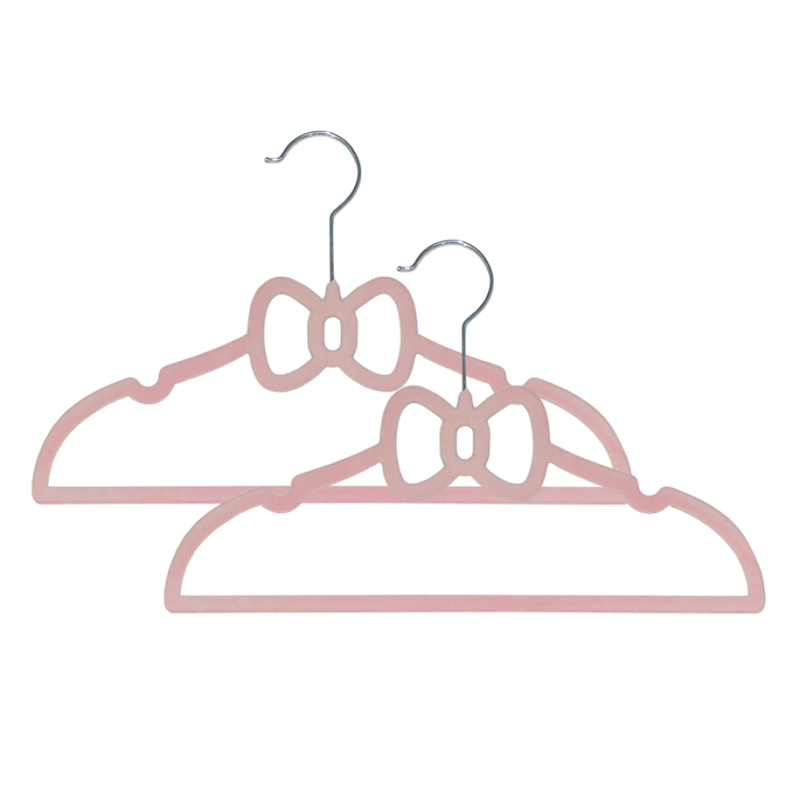 Baby Coat Hangers 6pk - Pink Bow