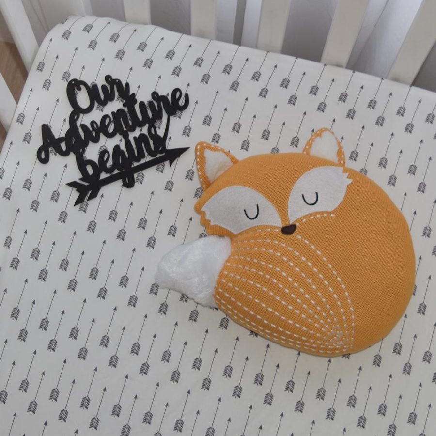 Sleepy fox cushion/toy.